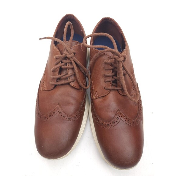 Cole Haan Grand OS Brown Wingtip Leather Dress Shoes C29414 Mens Size 7.5 M US - Picture 7 of 11